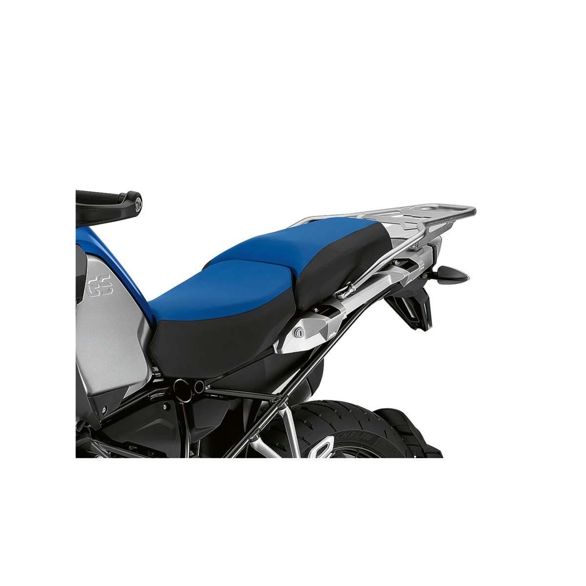 Bild von Fahrersitz blau/schwarz