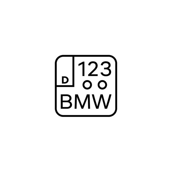 Bild von Kennzeichenträger schwarz, seitlich