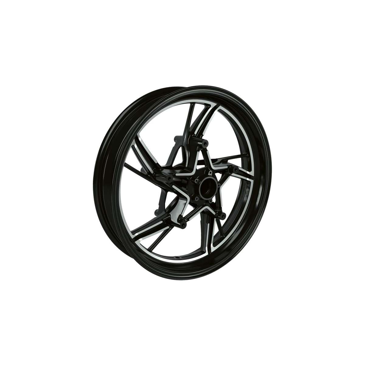 Bild von Option 719 Gussrad Sport schwarz, vorn