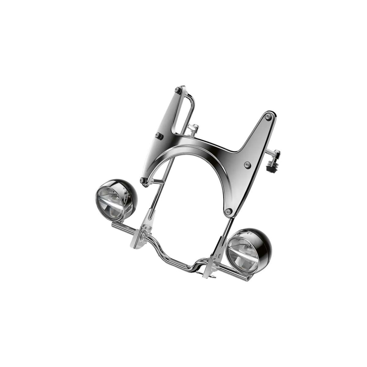 Bild von Windschildhalter mit LED Zusatzscheinwerfer, verchromt