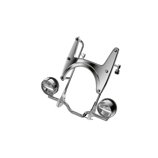 Bild von Windschildhalter mit LED Zusatzscheinwerfer, verchromt